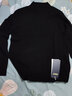 恒源祥【無縫一線成衣】純色羊毛衫女秋冬打底針織衫半高領上衣套頭毛衣 黑色 M /165/88A 曬單實拍圖