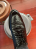 金利來(lái)男鞋春季新款鱷魚(yú)紋系帶皮鞋男潮流男士商務(wù)正裝鞋真皮韓版婚鞋男 黑色580730792ABB 41 曬單實(shí)拍圖