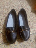强人豆豆鞋女平底浅口单皮鞋舒适透气软面软底女鞋 JDA237030 黑色 40 实拍图