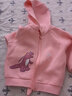 巴拉巴拉寶寶外套女童秋裝男寶寶連帽休閑夾棉保暖上衣恐龍造型萌 桃紅60406 100cm 曬單實(shí)拍圖