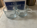 LA ROCHERE法國進口把手玻璃杯 茶杯咖啡杯喝水杯豎條紋耐熱水杯辦公室商務 矮款把手杯(整盒普盒) 270ml 6只 曬單實拍圖