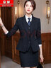 豪耀小西裝外套女職業(yè)裝女裝套裝春秋正裝韓版修身休閑面試工作西服女 黑色西裝+褲子+襯衫+馬甲 2XL 碼(建議120-130斤) 曬單實(shí)拍圖