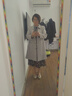 亦朵春秋女裝風(fēng)衣外套女中長(cháng)款氣質(zhì)灰色簡(jiǎn)約單排扣外套大衣優(yōu)雅通勤 云母灰 M 曬單實(shí)拍圖