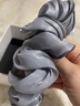 Unaberry優(yōu)娜柏麗色彩碰撞系列褶皺布藝高級感發(fā)圈成人盤(pán)發(fā)繩頭繩韓國頭飾 灰色GA 曬單實(shí)拍圖