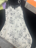 悅內睡裙女睡衣夏季莫代爾吊帶背心性感蕾絲夏款夏天大碼薄款冰絲裙子 824460淺花灰 2XL (175) 【體重140-160斤】 曬單實(shí)拍圖