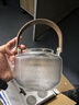 正揚胡桃木電陶爐煮茶器加厚耐高溫玻璃提梁煮茶壺燒水泡茶電茶爐套裝 豎紋(提壺-木蓋)蒸煮 曬單實(shí)拍圖