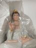 御京唐觀(guān)音菩薩佛像擺件供奉家用佛堂娑婆三圣漢白玉全堂佛觀(guān)世音菩薩像 16寸 曬單實(shí)拍圖