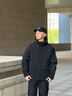 Calvin KleinJeans【戶外防風防水】三合一內(nèi)膽可拆卸登山?jīng)_鋒羽絨服J327348 BEH-太空黑 XL 曬單實拍圖