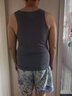 莫代爾無(wú)痕男士背心80支超細冰絲透氣舒適運動(dòng)彈力薄款男生背心打底衫夏 酷感黑 3XL (185) 曬單實(shí)拍圖