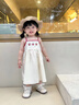 幼歌（YOUGE）嬰幼兒夏季新款可愛草莓吊帶裙寬松透氣柔軟撞色裙子潮 奶白 90 cm 曬單實(shí)拍圖