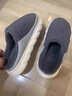 安尚芬秋冬棉拖鞋男室內外簡(jiǎn)約拼色保暖防風(fēng)防滑情侶羽絨布半包跟拖鞋女 深灰 42-43 適合41-42 曬單實(shí)拍圖