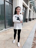 優(yōu)優(yōu)1點-女童鯊魚褲春秋新款外穿兒童打底瑜伽褲秋裝女孩黑色褲子 2489黑色【春秋款】 150cm 曬單實拍圖