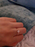 meluxe美奈 鉆戒18K金鉆石戒指求婚訂婚結(jié)婚鉆戒克拉效果生日禮物送女友 玫瑰18K金 共21分(6+15）定制 曬單實拍圖