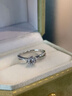 AVHE鉑金培育鉆石戒指幸運花束鉆戒結(jié)婚七夕禮物首飾送女友 鉑金鉆戒-50分D色VVS培育鉆石 曬單實拍圖