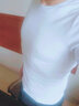 栩禧春夏打底衫緊身短袖男韓版修身短袖T恤上衣健身純色棉短袖t恤男士體恤衫潮流時(shí)尚貼身舒適男裝短袖 白色 L 曬單實(shí)拍圖