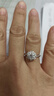 鉆途D色莫桑鉆戒一克拉六芒星開(kāi)口刻字求婚結婚銀戒指送女友七夕禮物 一克拉六芒星鉆戒（送證書(shū)禮盒） 13號 曬單實(shí)拍圖