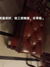 西伯侯（XBH） 美式實(shí)木換鞋凳鞋柜家用門(mén)口可坐軟包帶坐墊多層鞋柜玄關(guān) 櫻+櫻 拉扣 長(cháng)50cm寬30cm高48cm 曬單實(shí)拍圖