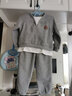 童校生寶寶春秋套裝嬰兒春裝男童新款運動(dòng)洋氣衣服1歲兒童童裝服 灰色 110cm 曬單實(shí)拍圖