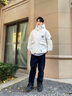 啄木鳥羽絨服男冬季外套男士短款連帽學(xué)生防寒服ins潮牌白鴨絨青年襖子 白色 L (建議115-140斤) 曬單實拍圖