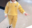 G.duck女童春裝套裝2025年新款1-3歲女寶寶洋氣衛衣兩件套小童兒童衣服 黃色 100 cm(100cm) 曬單實(shí)拍圖