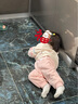 幼歌（YOUGE） 嬰幼兒小兔貼布繡衛(wèi)衣套裝寶寶防風(fēng)保暖加絨上衣褲子潮 米白（66-100肩開扣） 90 cm 曬單實(shí)拍圖