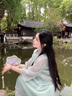 歐迪惠（Oudihui）新中式連衣裙女裝國風(fēng)漢元素套裝2025年夏季新款改良旗袍漢服裙子 綠色 S 曬單實(shí)拍圖