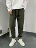 啄木鳥(niǎo)（TUCANO）休閑褲子男士春秋束腳褲日系百搭寬松工裝褲拼接運動(dòng)潮牌哈倫褲男 【兩件裝】綠色+灰色 XL 建議【125-140斤】 曬單實(shí)拍圖