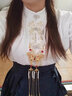自由說(shuō)新中式瓔珞長(zhǎng)背云項(xiàng)鏈女長(zhǎng)命鎖吊墜古風(fēng)流蘇漢服馬面裙旗袍配飾 瓔珞+背云套裝 曬單實(shí)拍圖
