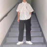 Lee Cooper美式短袖衬衫男宽松大码男装外套日系秋季中袖春季休闲工装上衣 白色短袖 XL 晒单实拍图