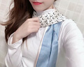上海故事絲巾小長(zhǎng)條女夏桑蠶絲圍巾真絲飄帶搭西裝襯衫裝飾發(fā)帶教師節(jié)禮物月牙藍(lán) 雙層 曬單實(shí)拍圖