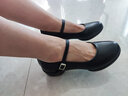 恰恰魚(yú)2025新款真皮舞蹈鞋女士軟底夏季新款白色廣場(chǎng)舞鞋網(wǎng)面透氣跳舞鞋 黑色全皮款 38 曬單實(shí)拍圖