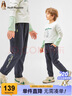 暇步士（Hush Puppies）童裝男童25秋季新款兒童休閑長褲 深藍(lán)花紗 130cm 曬單實拍圖