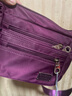 京購尼龍布斜挎包女新款中年女包包單肩時(shí)尚媽媽包百搭小包 紫色 曬單實(shí)拍圖