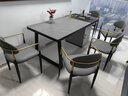 穗馳家具（SUICHI）陽(yáng)臺茶桌椅組合現代簡(jiǎn)約辦公室家用巖板輕奢泡茶桌套裝一體小茶臺 阿瑪尼巖板 1.8米+5主椅 曬單實(shí)拍圖