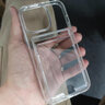 古藝涵隔層卡包iphone14promax手機殼15蘋果13卡槽12放照片可插卡15pro卡片夾裝袋蘋果16Promax二層卡位 晶透明亞克力【帶隔層可插卡不傷機】 iPhone 14 Pro Max 曬單實拍圖