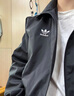 三葉草（Adidas）經(jīng)典款 黑白 側邊三條紋 立領長袖 梭織 風衣 夾克 外套  男女 GN3535/JM2716 XL 曬單實拍圖