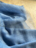 豐紫隅（fengziyu）輕薄款戒指絨300支灰藍色女士山羊絨圍巾春夏四季 出游空調房通用 曬單實(shí)拍圖