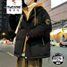 啄木鳥羽絨服男冬季新款日系復古潮牌羽絨衣服青年加厚保暖寬松休閑外套 黑色 XL 曬單實拍圖