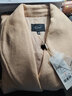 Olrain歐芮兒秋冬女裝大衣保暖毛呢外套中長(cháng)款呢子大衣（不送毛絨掛件） 卡其色 XL 曬單實(shí)拍圖