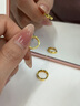 中國黃金小蠻腰黃金耳釘女18K金耳環(huán)耳扣生日禮物送媽媽老婆精致高級感 18K金小蠻腰耳環(huán) 曬單實拍圖