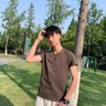 啄木鳥短袖t恤男夏季中國風男士棉麻v領半袖潮體恤上衣服男裝夏裝 墨綠色 2XL 曬單實拍圖