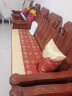 凯比特红木沙发坐垫中式中国风海绵餐椅子坐垫防滑客厅家具罗汉床五件套实木沙发垫套装支持定做 红富贵花拼接沙发垫含芯 坐垫定制 实拍图