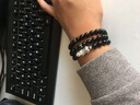 COISE貔貅手鏈男士黑曜石手串潮流時(shí)尚飾品多層珠子手鏈送男朋友 貔貅手串黑曜石多層男士手鏈 曬單實(shí)拍圖