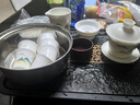 語詩閣羊脂玉茶具茶盤套裝功夫茶具蓋碗茶杯整套簡約家用客廳泡茶不燙手 金庭山水【安全裝】 10頭 曬單實(shí)拍圖