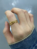 周大福簡(jiǎn)約INS風(fēng)雙層幾何H黃金戒指女(工費:220計價(jià))F224376禮物 13號 足金 約1.35g 曬單實(shí)拍圖