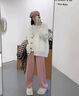 皮爾卡丹仿馬海毛毛衣開(kāi)衫外套女2025秋冬新款慵懶風(fēng)粉色V領(lǐng)針織衫上衣 白色【初秋針織衫 溫柔港味復古c L 【推薦100-120斤】 曬單實(shí)拍圖