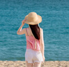 UR夏季新款女裝甜美減齡撞色格子短款吊帶衫UWL240051 粉白格子 S 曬單實(shí)拍圖