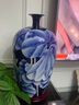 伯莎丹頓（BERTHA DENTON）景德鎮(zhèn)陶瓷手繪荷花描金花瓶餐廳客廳插花裝飾品輕奢高檔瓷器擺件 【高】描金碧玉清香矮蘿卜瓶 49cm 曬單實(shí)拍圖