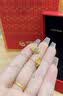 中國黃金（CHINA GOLD）愛心黃金耳釘足金心形耳環(huán)小眾養(yǎng)耳洞耳飾生日禮物女生 足金愛心耳釘 約1.6g【品牌禮盒】 曬單實(shí)拍圖