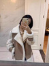 AEMAPE 短外套女裝羊羔皮衣一體2025春秋冬季新款短款加厚外套女 米白色 M 曬單實拍圖